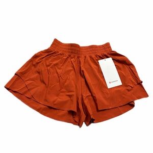NWT Lululemon Shake It Out High-Rise Running Short 2.5" (Autumn Rust) Size XS